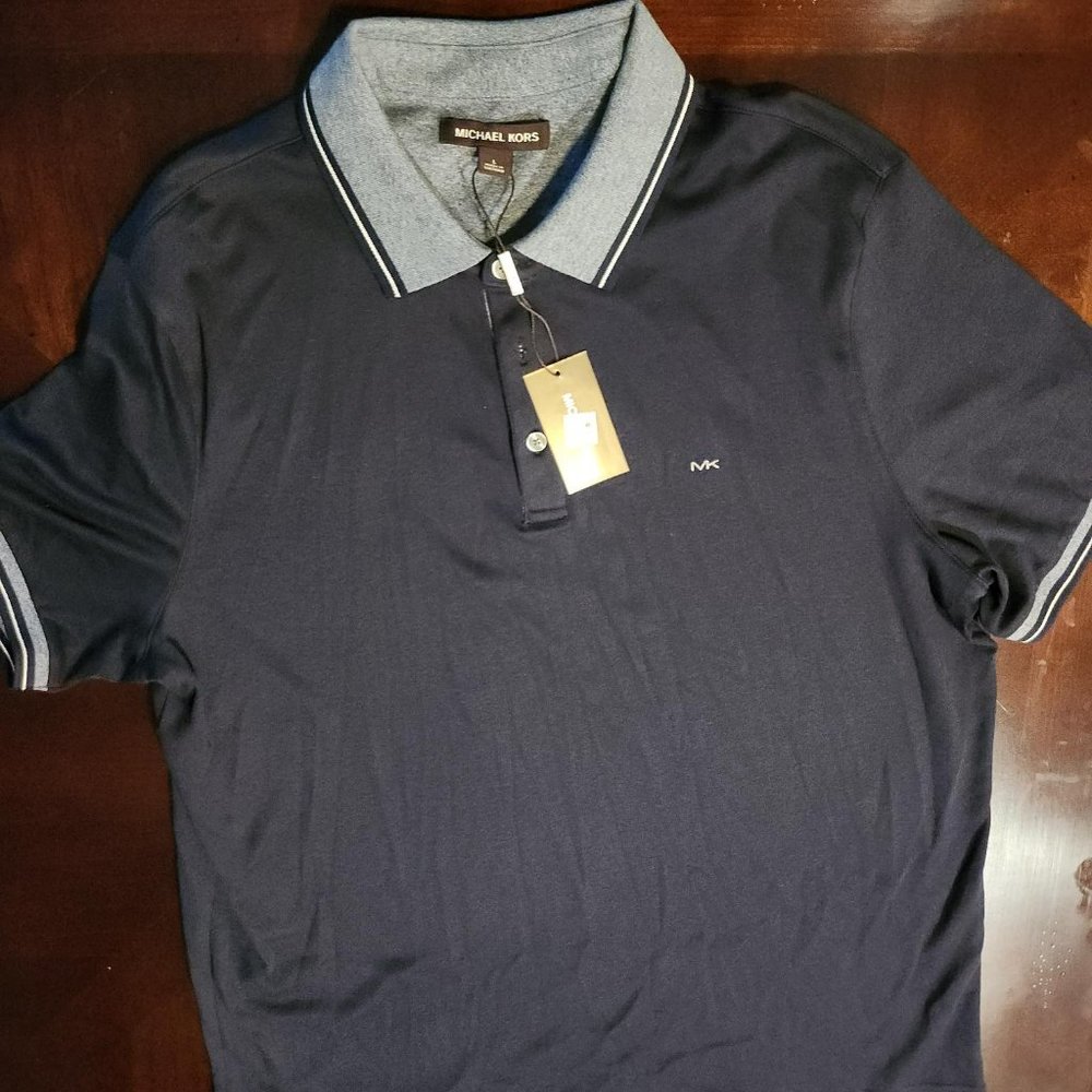 Michael Kors dark blue polo size L